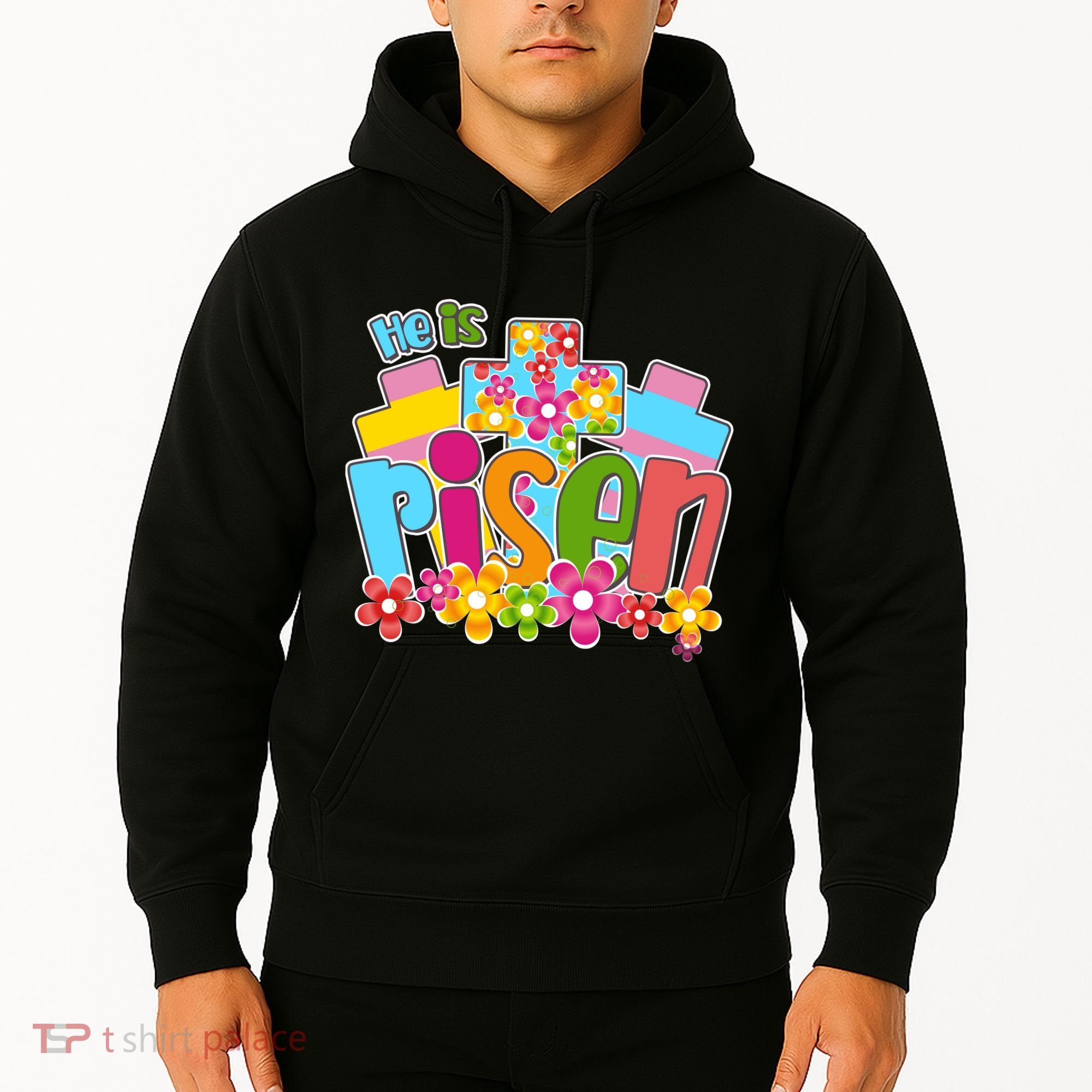 Easter He Is Risen Spring flowers Hoodie