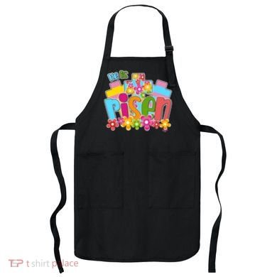 Easter He Is Risen Spring flowers Apron