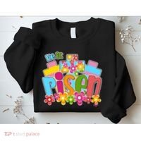 Easter He Is Risen Spring flowers Sweatshirt thumb 2