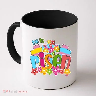 Easter He Is Risen Spring flowers Coffee Mug