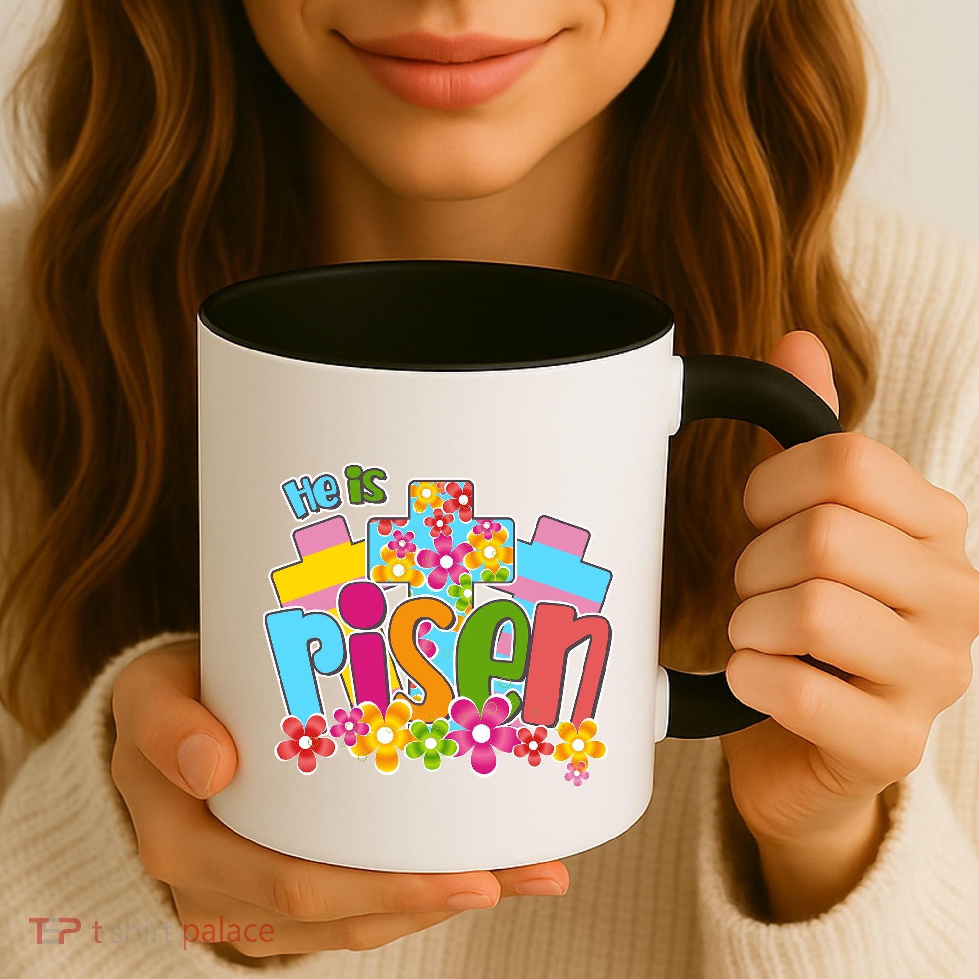 Easter He Is Risen Spring flowers Coffee Mug