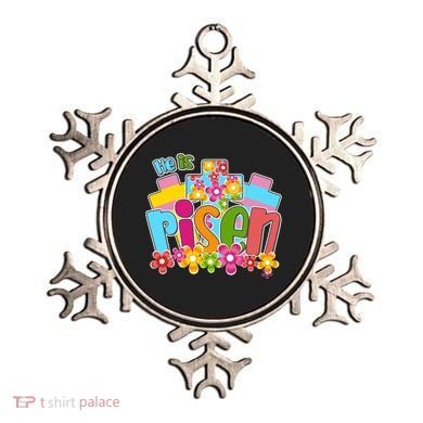 Easter He Is Risen Spring flowers Ornament