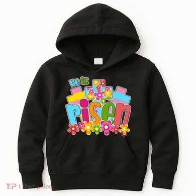 Easter He Is Risen Spring flowers Kids Hoodie