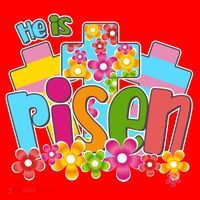 Easter He Is Risen Spring flowers Santa Hat thumb 1