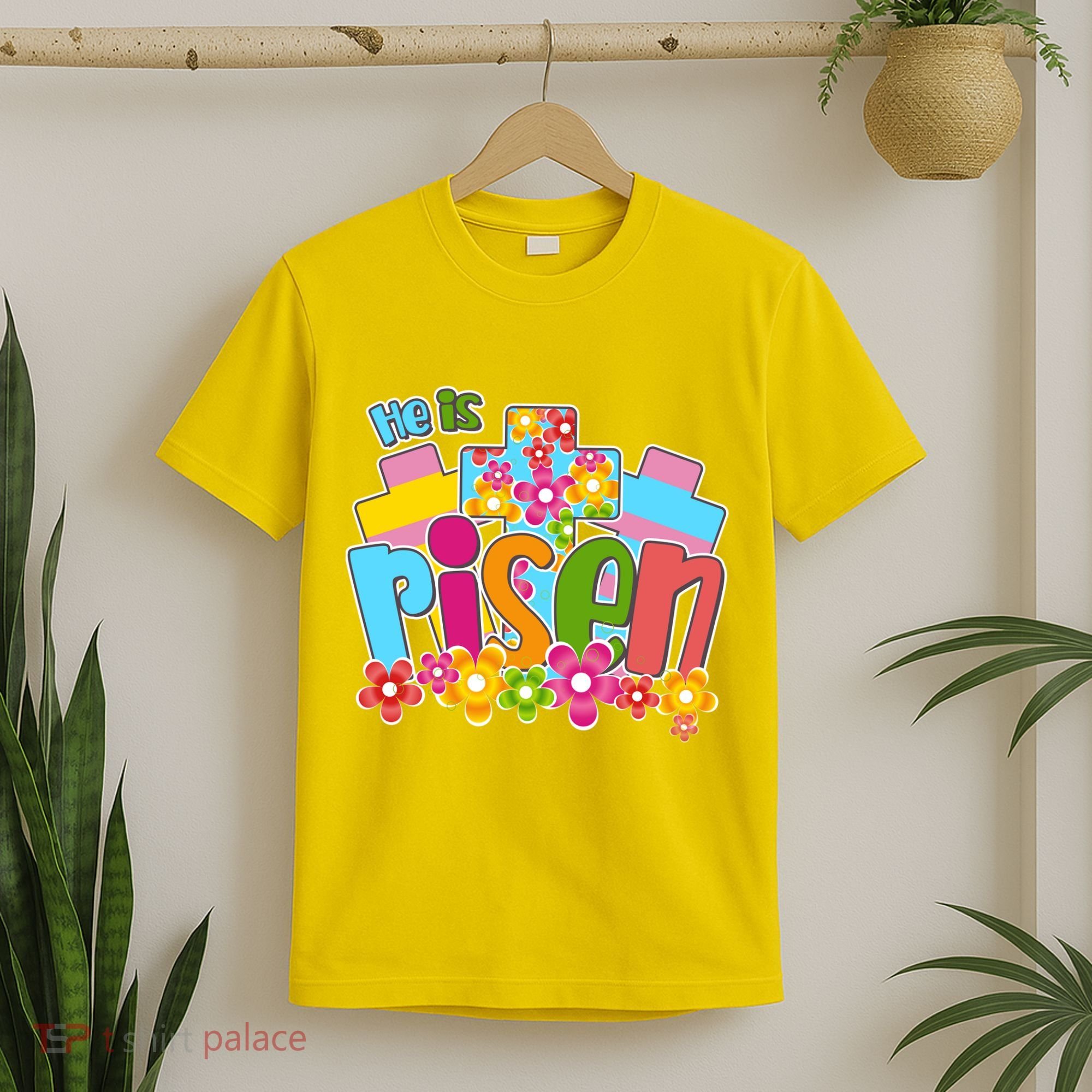 Easter He Is Risen Spring flowers T-Shirt
