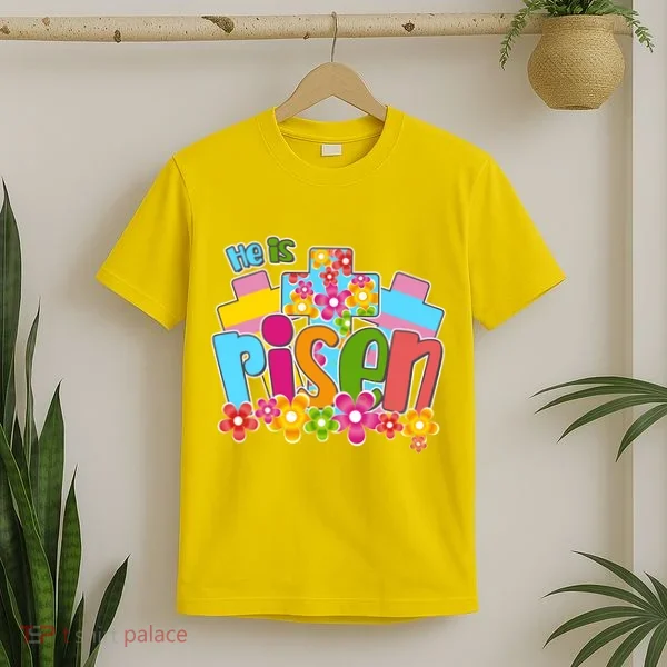 Easter He Is Risen Spring flowers T-Shirt