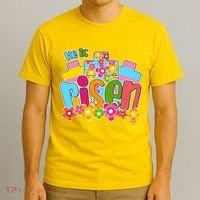 Easter He Is Risen Spring flowers T-Shirt thumb 3