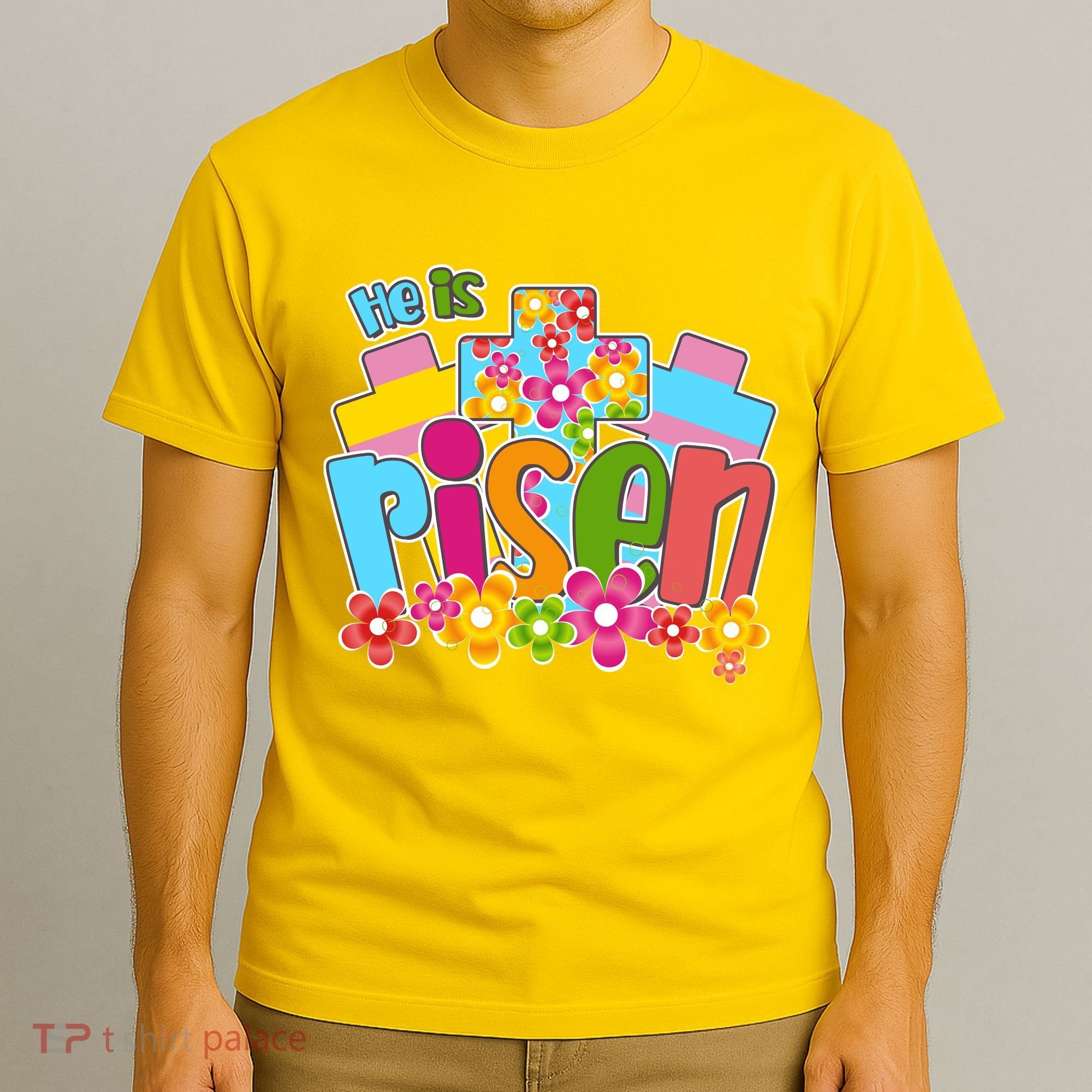 Easter He Is Risen Spring flowers T-Shirt