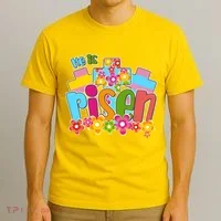 Easter He Is Risen Spring flowers T-Shirt thumb 3