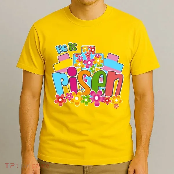 Easter He Is Risen Spring flowers T-Shirt