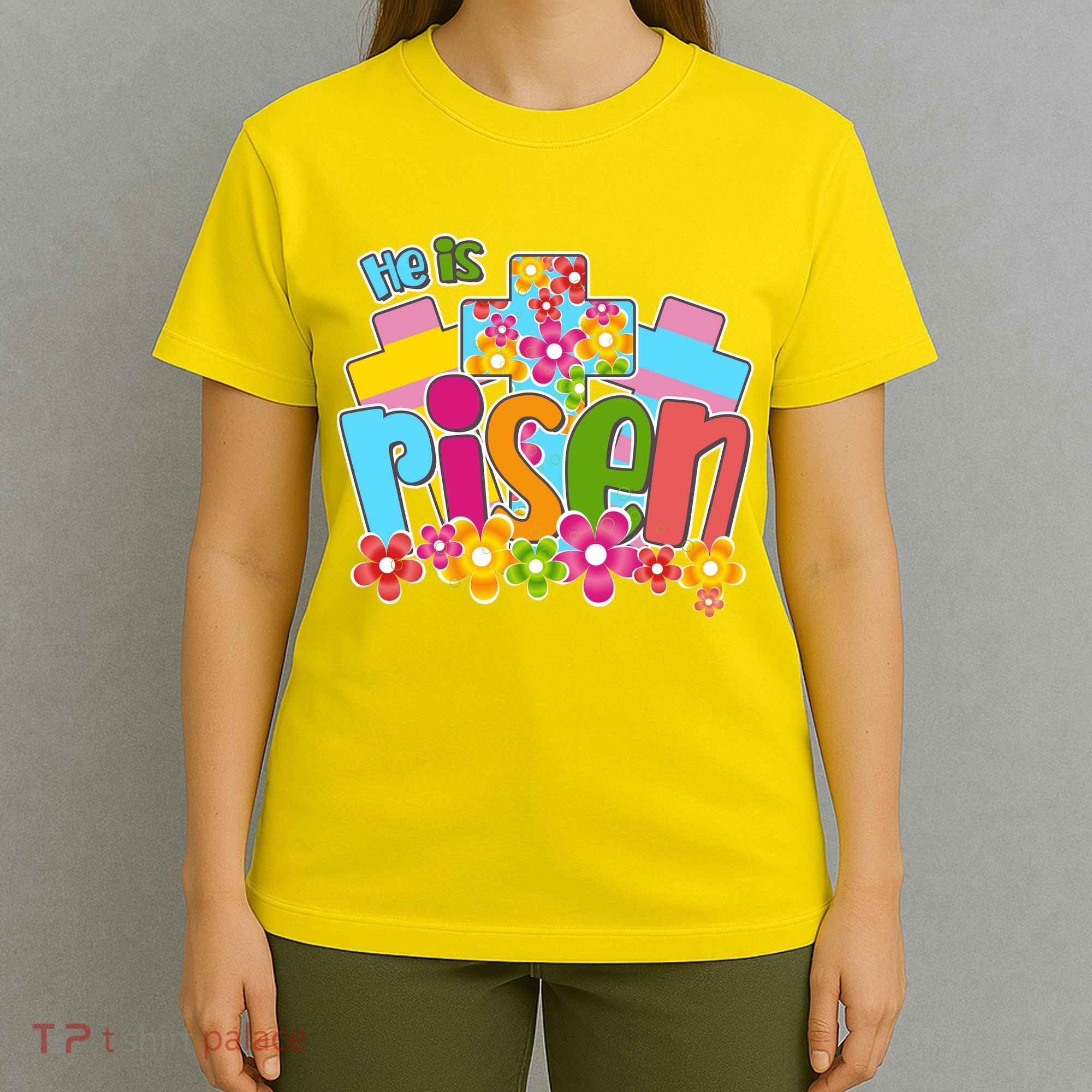 Easter He Is Risen Spring flowers T-Shirt