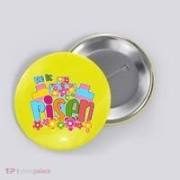 Easter He Is Risen Spring flowers Button thumb 0