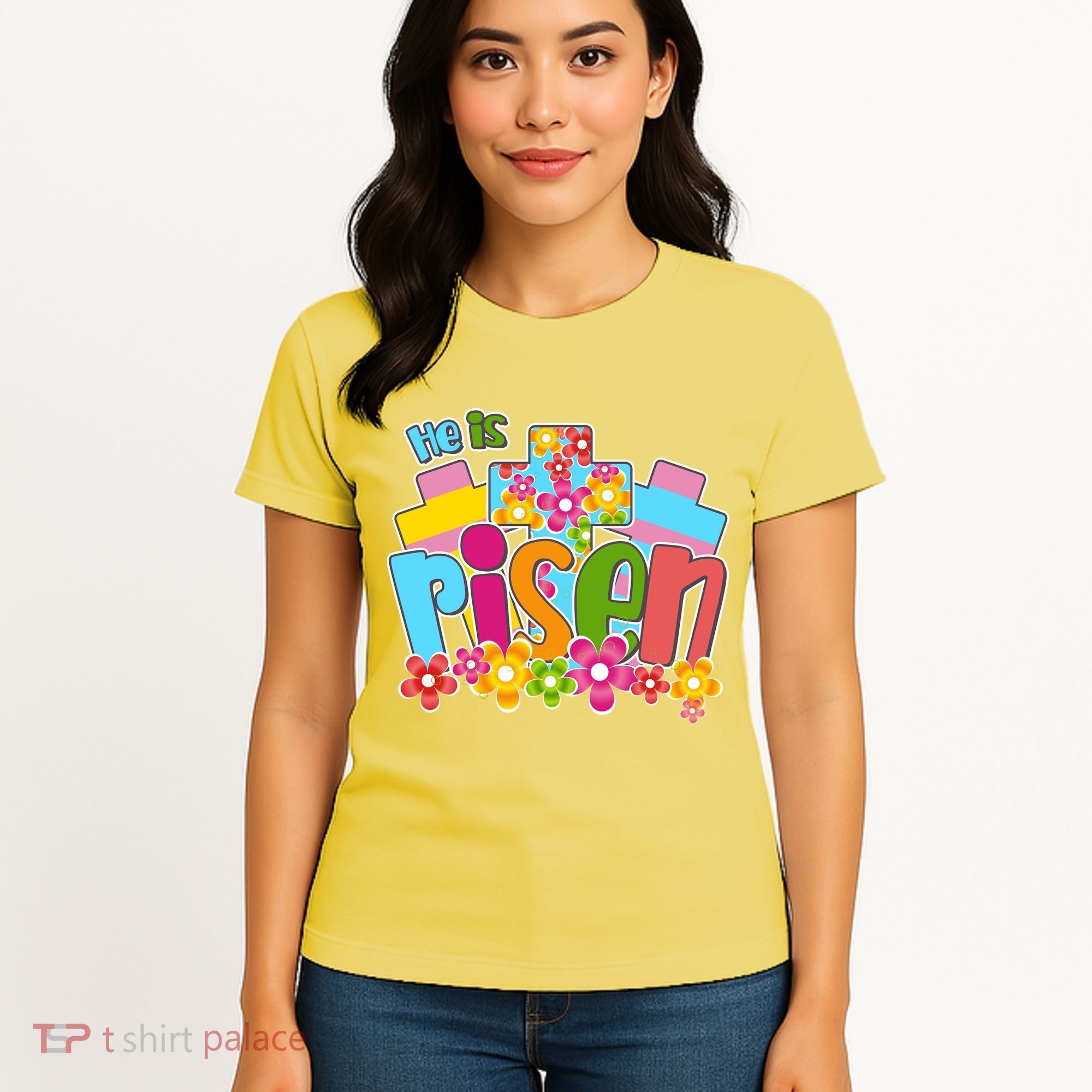 Easter He Is Risen Spring flowers Women's T-Shirt
