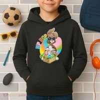 Easter Hip Hop Bunny Kids Hoodie thumb 2