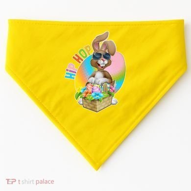Easter Hip Hop Bunny USA-Made Doggie Bandana