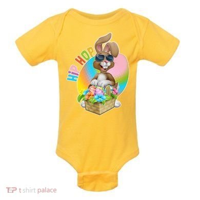 Easter Hip Hop Bunny Baby Bodysuit