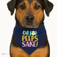 Easter Oh For Peeps Sake USA-Made Doggie Bandana thumb 1