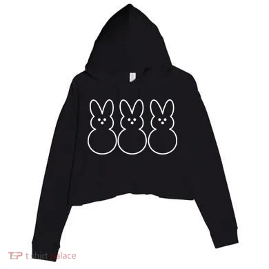 Easter Peeps Crop Fleece Hoodie