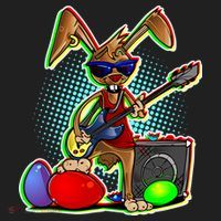 Easter Rock Bunny Women's Sweatshirt thumb 2