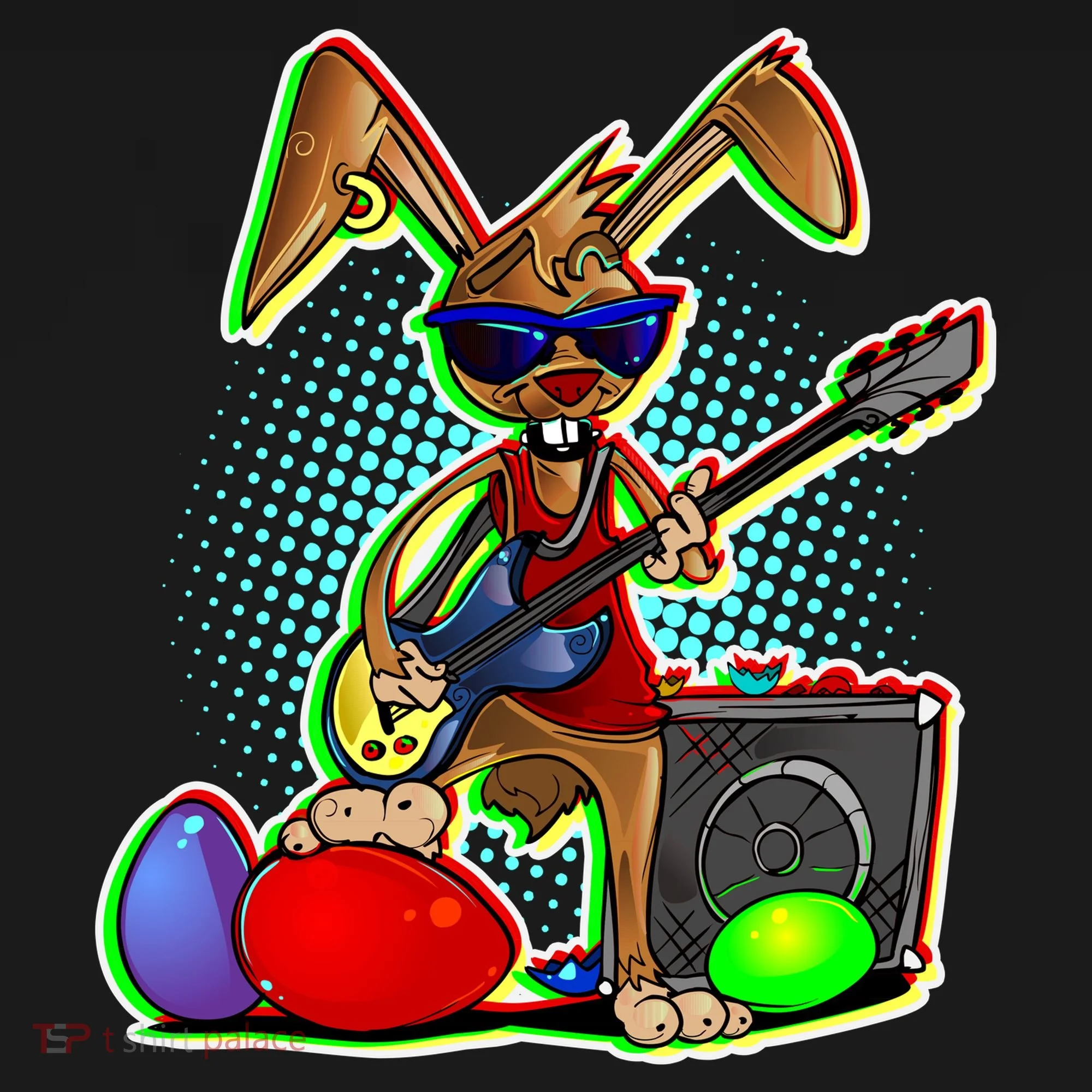 Easter Rock Bunny Doggie Tank