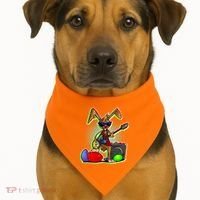 Easter Rock Bunny USA-Made Doggie Bandana thumb 1