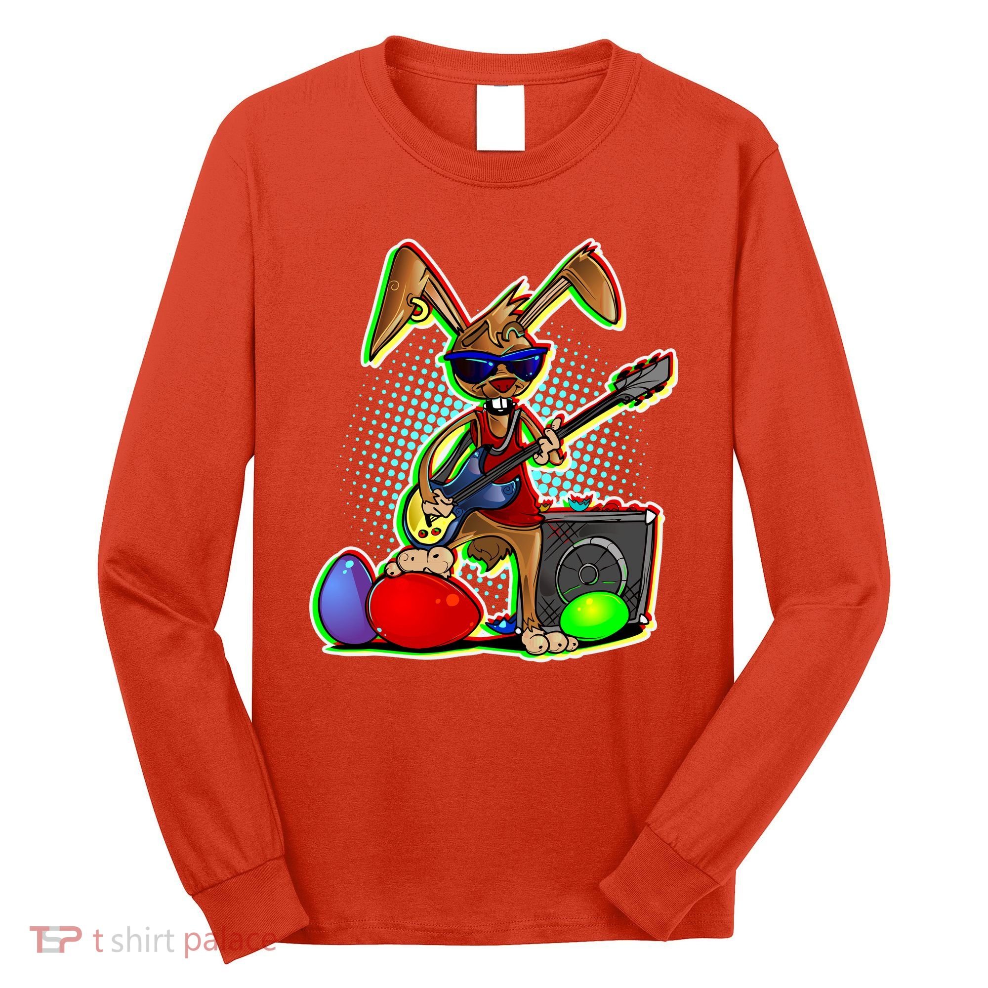 Easter Rock Bunny Long Sleeve Shirt