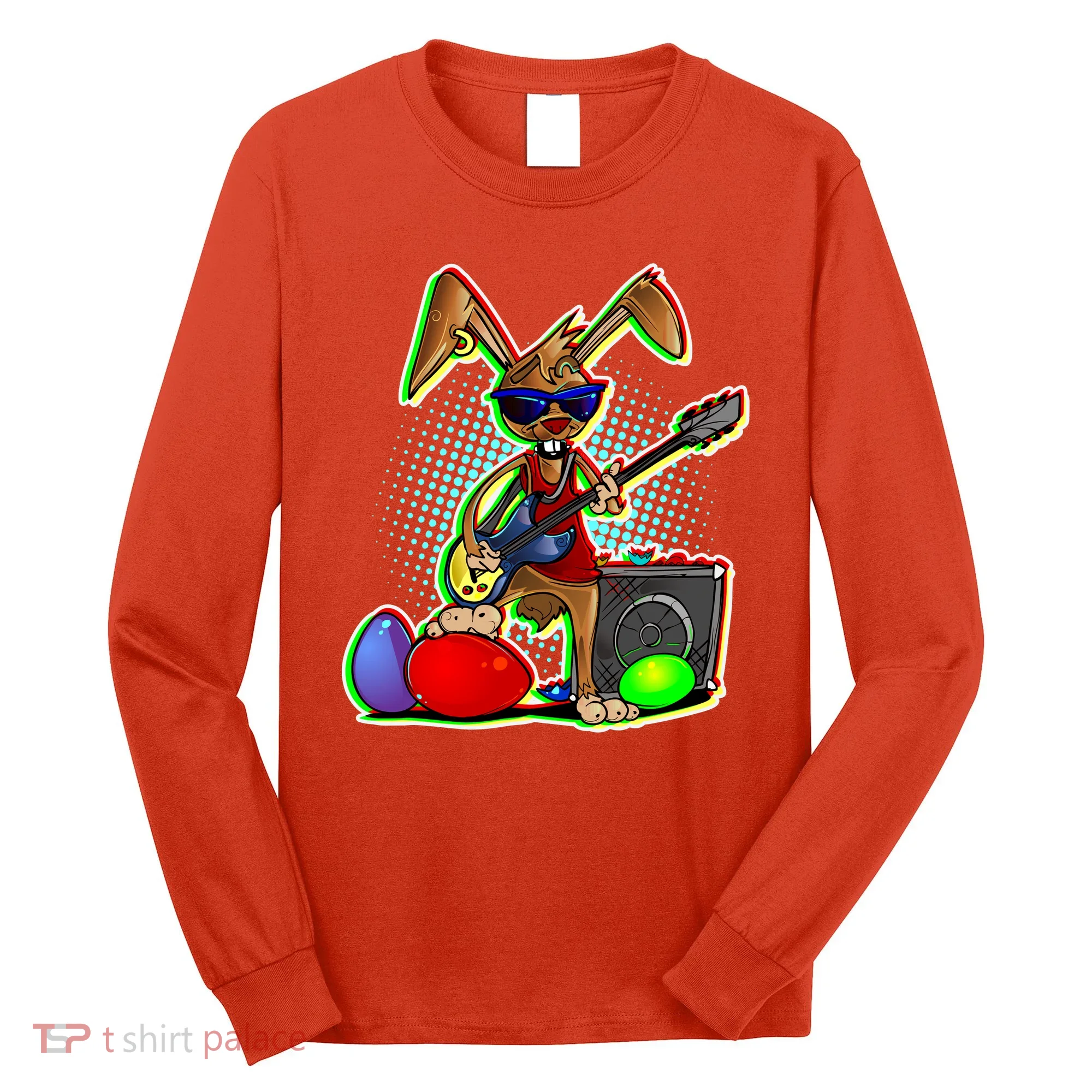 Easter Rock Bunny Long Sleeve Shirt