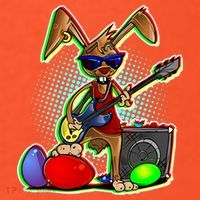 Easter Rock Bunny Button thumb 1
