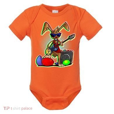 Easter Rock Bunny Baby Bodysuit