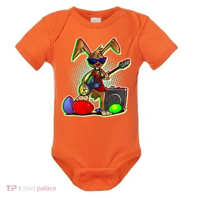 Easter Rock Bunny Baby Bodysuit