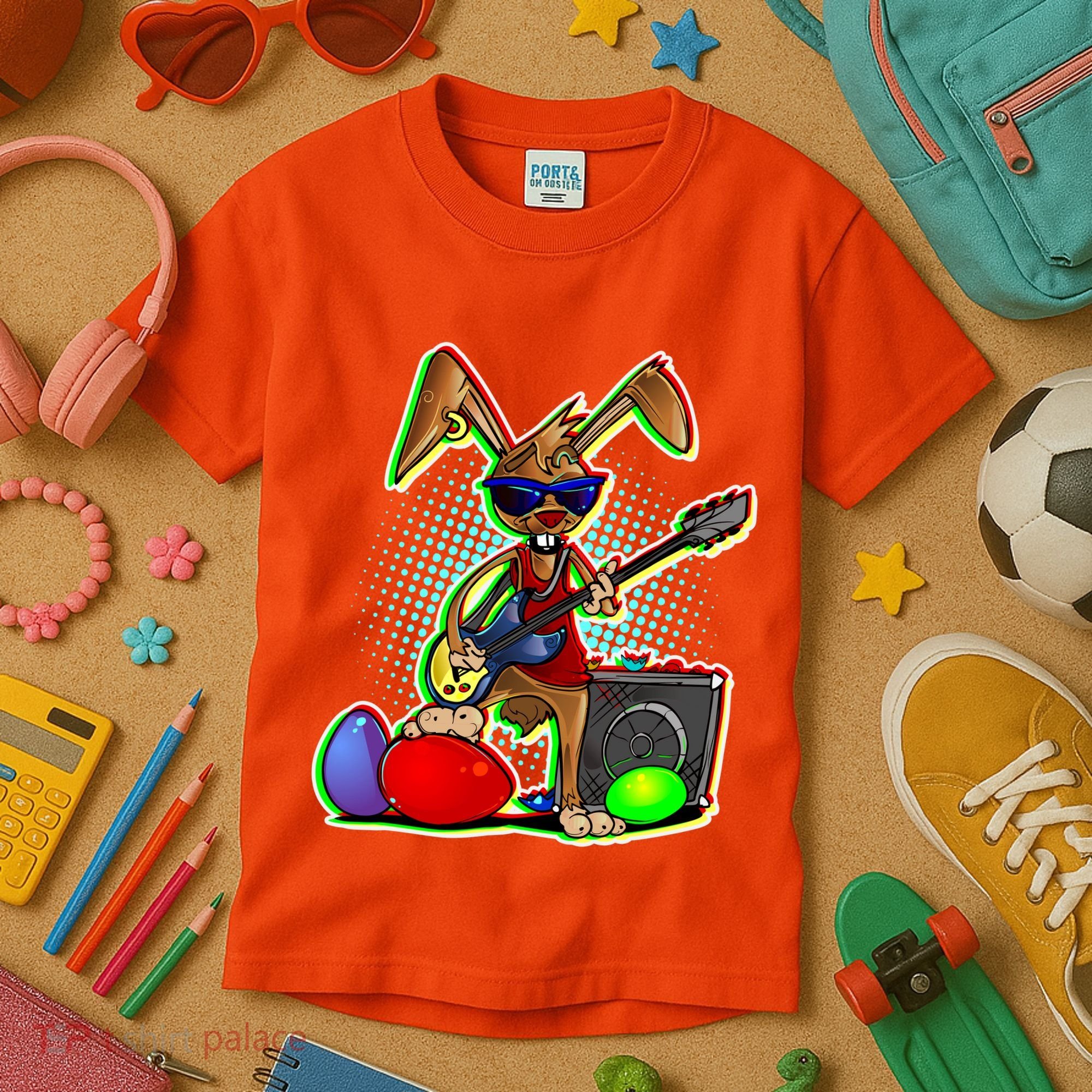 Easter Rock Bunny Kids T-Shirt
