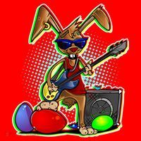 Easter Rock Bunny Santa Hat thumb 1