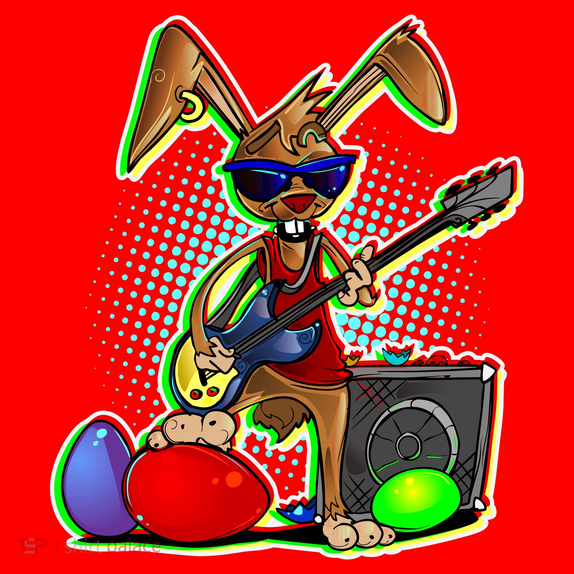 Easter Rock Bunny Santa Hat