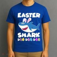 Easter Shark Doo Doo Doo T-Shirt thumb 3