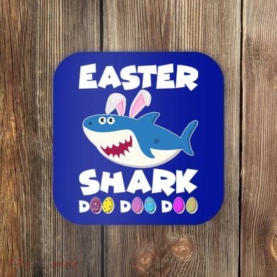 Easter Shark Doo Doo Doo Coaster