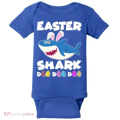 Easter Shark Doo Doo Doo Baby Bodysuit