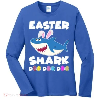 Easter Shark Doo Doo Doo Women's Long Sleeve Shirt
