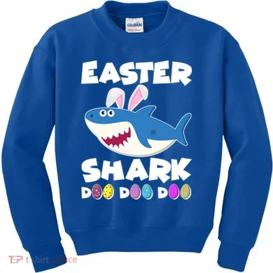 Easter Shark Doo Doo Doo Kids Sweatshirt