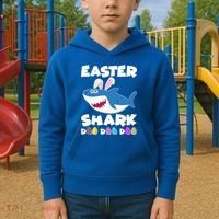 Easter Shark Doo Doo Doo Kids Hoodie thumb 2