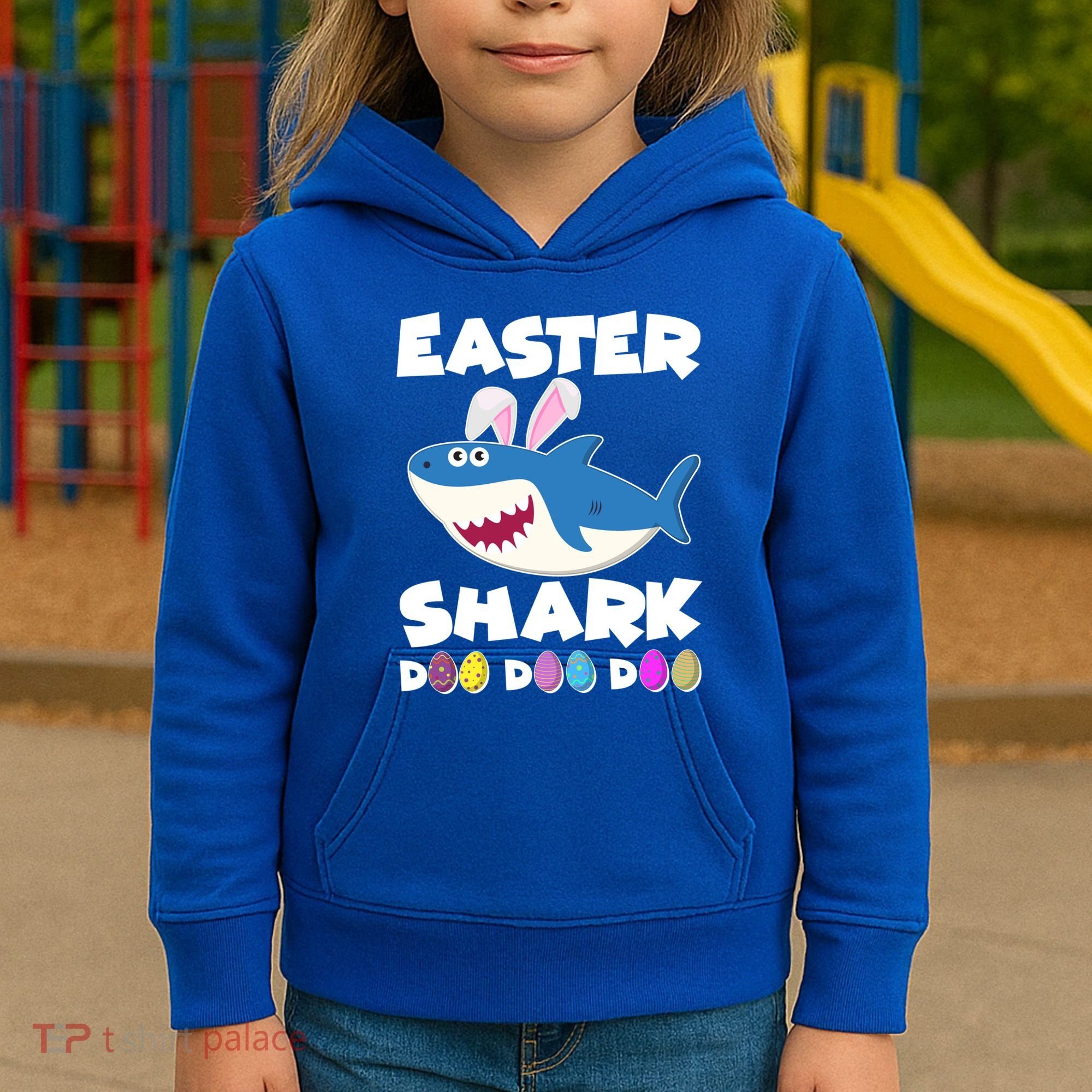 Easter Shark Doo Doo Doo Kids Hoodie