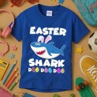 Easter Shark Doo Doo Doo Kids T-Shirt thumb 3