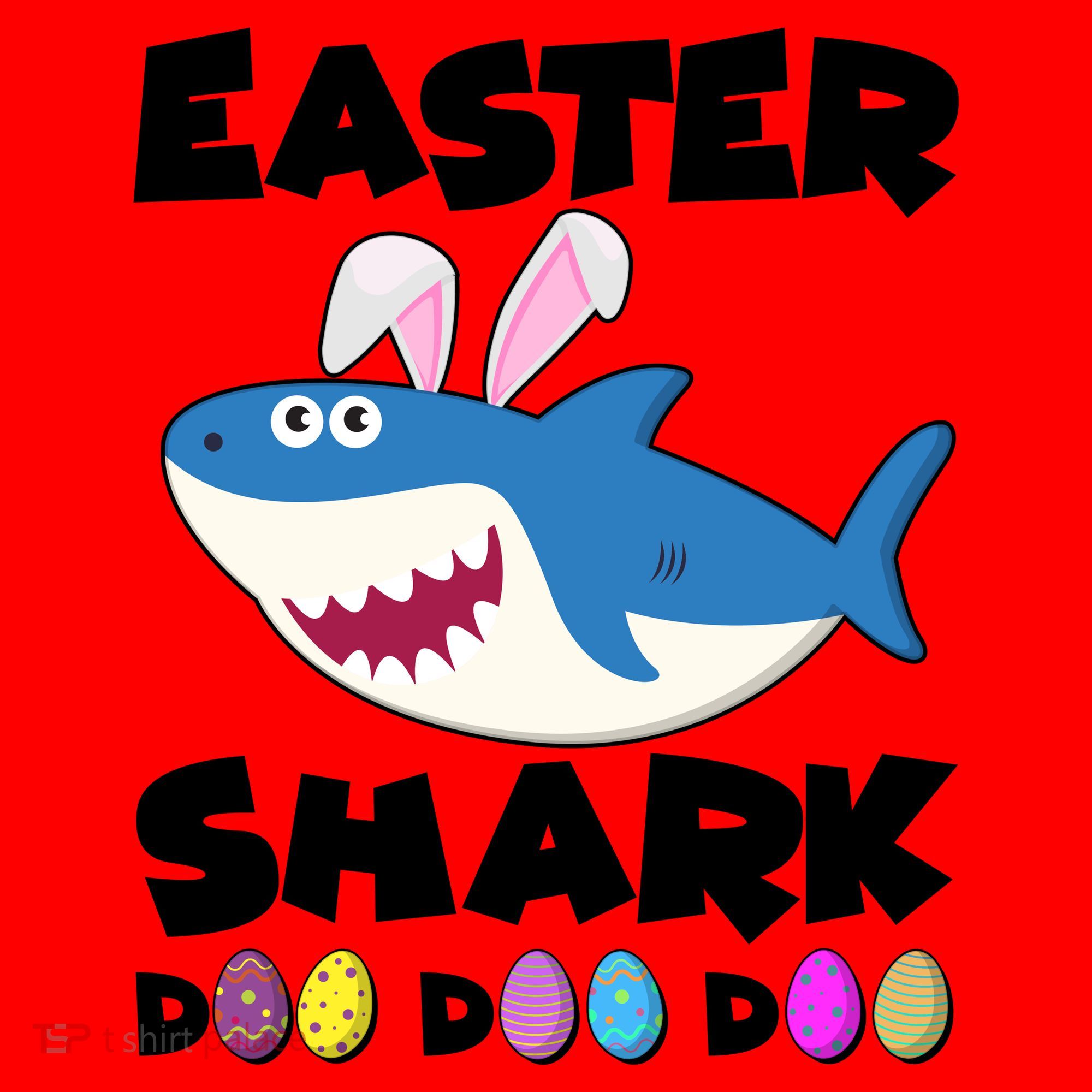 Easter Shark Doo Doo Doo Santa Hat