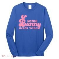 Easter Some Bunny Needs Wine Long Sleeve Shirt thumb 0