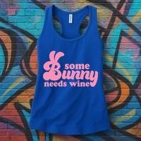 Easter Some Bunny Needs Wine Women's Tank Top thumb 3