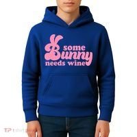 Easter Some Bunny Needs Wine Kids Hoodie thumb 4