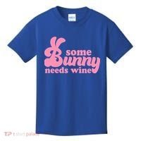 Easter Some Bunny Needs Wine Kids T-Shirt thumb 0
