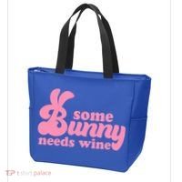 Easter Some Bunny Needs Wine Tote Bag thumb 3