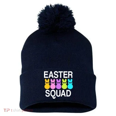 Easter Squad Pom Pom 12in Knit Beanie