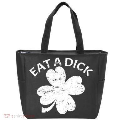 Eat A Dick Shamrock Funny St Patricks Day Tote Bag