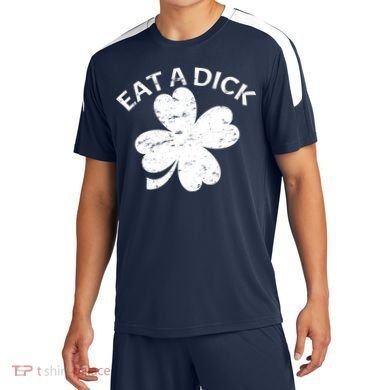 Eat A Dick Shamrock Funny St Patricks Day Soccer Jersey